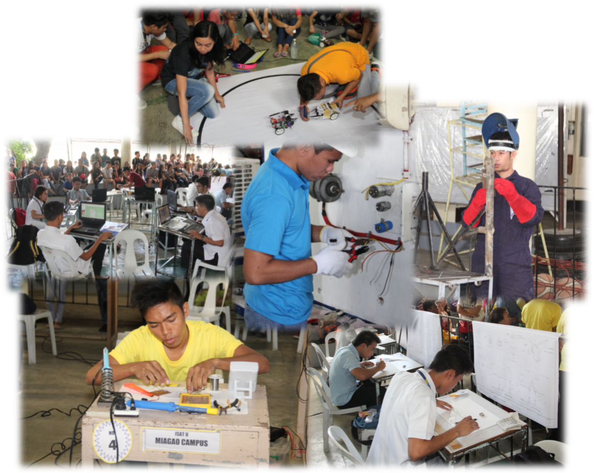 The students apply their learning n the different areas of competition.