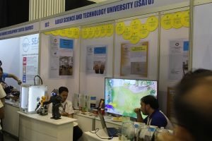 The ISAT U booth features researches that created impact to the community. It also displays science and technology products.