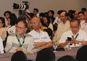 Dr. Raul F. Muyong, Dr. Gabriel M. Salistre, Jr. and Dr. Manuel A. Sanchez, Jr. lead the ISAT U delegates in the opening program.